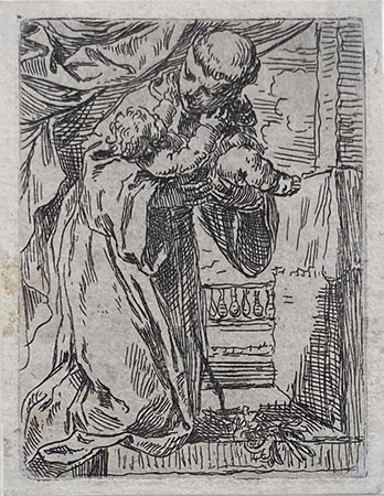 SAINT ANTHONY OF PADUA HOLDING THE CHRIST CHILD