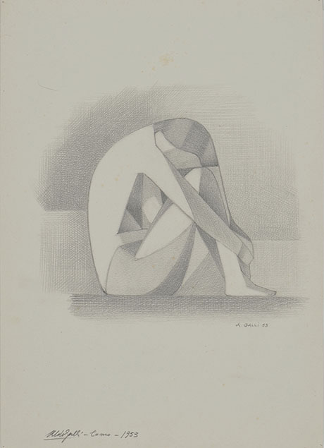 CROUCHING FIGURE IN PROFILE